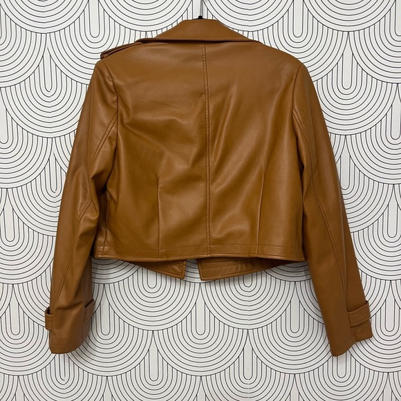 Avec Les Filles Brown Leather Jacket - Picture 3 of 5